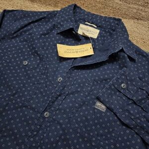 Ralph Lauren Denim & Supply M Indigo Blue Bandana Print Button-Down Shirt NWT